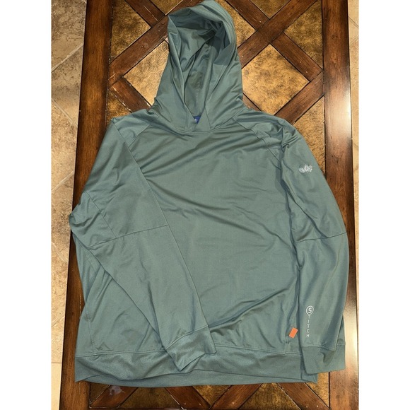 Stitch Golf Hoodie Scout Men's 2XL Green Pullover Performance Moisture Wicking